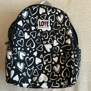 Brighton small black and white backpack